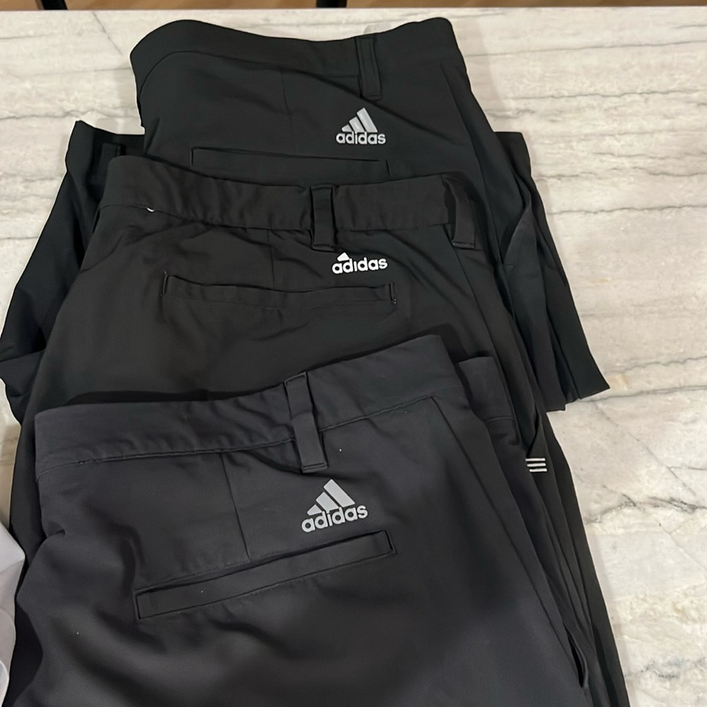 Adidas, 36”, black shorts